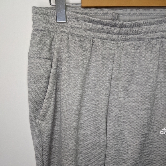ADIDAS teams climawarm, ribbed grey jogger pants - Picture 5 of 12